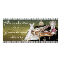 Bridal Shower Invitation PIANO Diamond