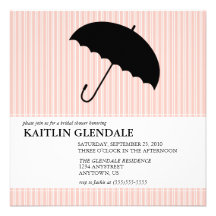 Bridal Shower Invitation with Umbrella