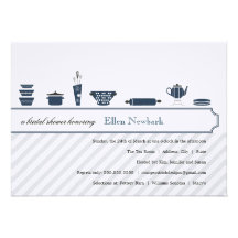 Bridal Shower Invitations  |  Peacock Blue