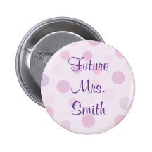 Bridal Shower Purple Polka Dot Theme Pins