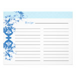 Bridal Shower Recipe Card - Blue Custom Announcement