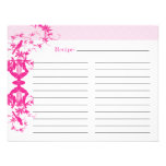 Bridal Shower Recipe Card - Pink Custom Invite