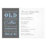 Bridal Shower | Something Old New Borrowed Blue Custom Invitation