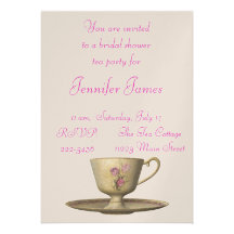 Bridal Shower Tea Party Invitation
