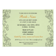 Bridal shower, Wild Roses Personalized Invitations