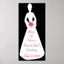 Bridal Silhouette I Maid Of Honour Posters