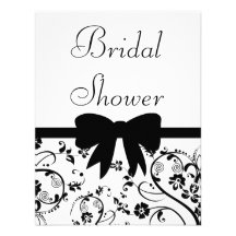 Bridal Swirls Shower Invitation Black