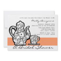 Bridal Tea with Changeable Colour Personalised Invites