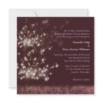 BridalHeaven Twilight Dandelion Fall Wedding Custom Invite