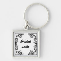 Briday suite keychain VINTAGE FLORAL BLACK AND WHI