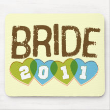 Bride 2011 Vintage Sporty Brown & Green Mouse Pad