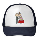 Bride And Groom By The Wedding Cake Hat