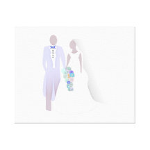 Bride and Groom Canvas Print