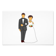 Bride and groom cartoon art photo