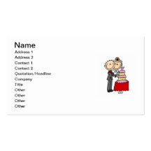 Bride and Groom Cut the Cake T-shirts and gifts Business Card Templates