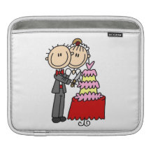 Bride and Groom Cut the Cake T-shirts and gifts MacBook Sleeve