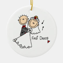 Bride and Groom First Dance T-shirts and gifts Christmas Tree Ornaments