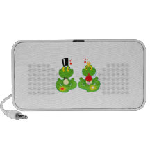 bride and groom froggy frogs iPhone speaker