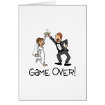 Bride and Groom Game Over Greeting Card