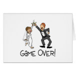 Bride and Groom Game Over Greeting Card