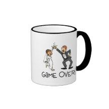 Bride and Groom Game Over Mugs