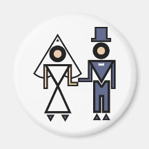 BRIDE AND GROOM GIFTS FRIDGE MAGNET