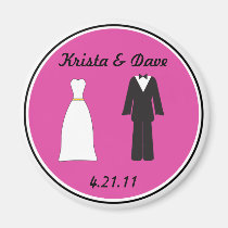 Bride and Groom Magnet magnets