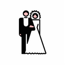 Bride and Groom Ornament Acrylic Cut Outs