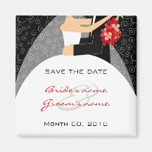 Bride and Groom Save the Date magnets