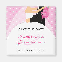 Bride and Groom Save the Date magnets