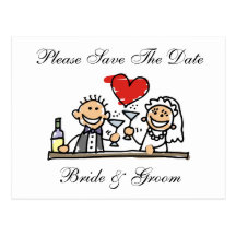 Bride And Groom Save The Dates Card Post Card