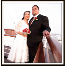 Bride and Groom Sculpture Magnet Photo Cut Out