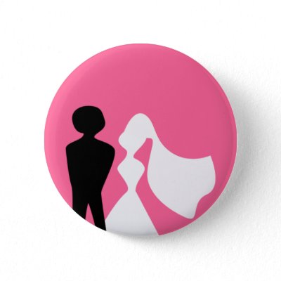 Bride and Groom Silhouette pin is ideal for wedding invitations and much