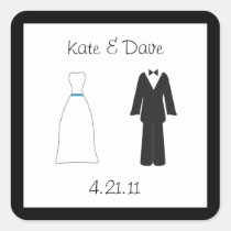 Bride and Groom sticker stickers