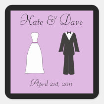 Bride and Groom Stickers stickers