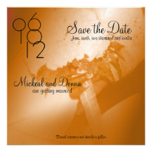 Bride and Groom Wedding Bouquet Save the Date Invi Personalised Invitation