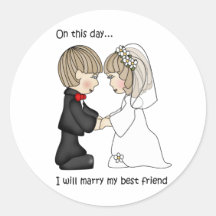 Bride and Groom Wedding Stickers