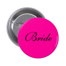 Bride Badge Pinback Buttons