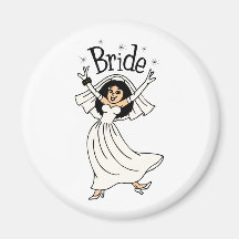 Bride (Black Hair) Magnet