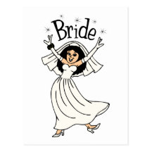 Bride (Black Hair) Postcards