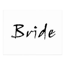 bride black post card