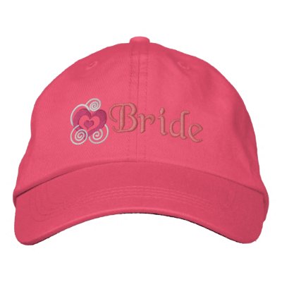 Bride Bridal Embroidery Embroidered Baseball Caps