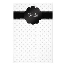 Bride gifts white diamonds customized stationery