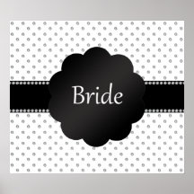 Bride gifts white diamonds poster