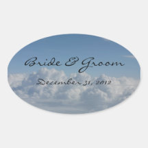 Bride & Groom Customisable Cloud Sticker