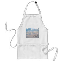 Bride & Groom Names Written in the Sand Apron