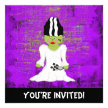 Bride Of Frankenstein Halloween Invitation