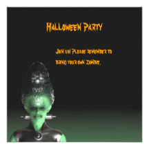 Bride of Frankenstein - Halloween Party Invitation