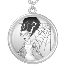 Bride of frankenstein Halloween pendent Necklaces