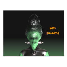 Bride of Frankenstein - Halloween Postcard